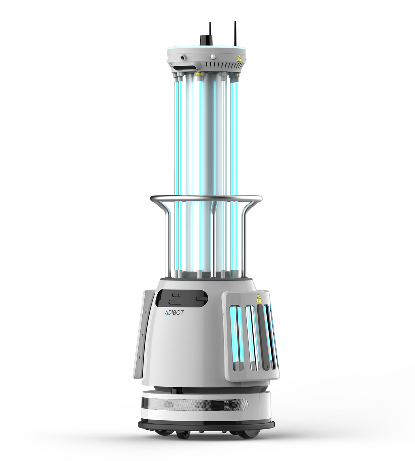 The A1 showing its upper and lower UV-C lamps